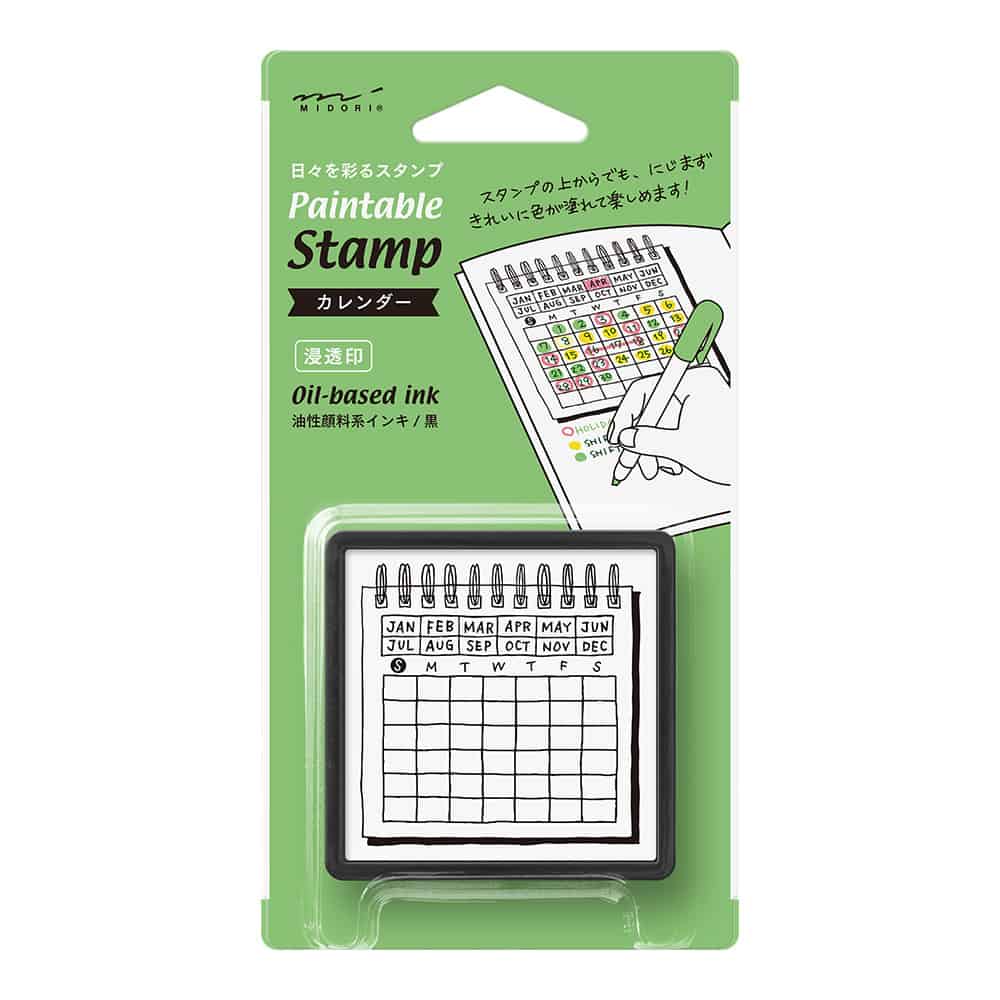Paintable stamp Preinked Calendar Lamune Shop