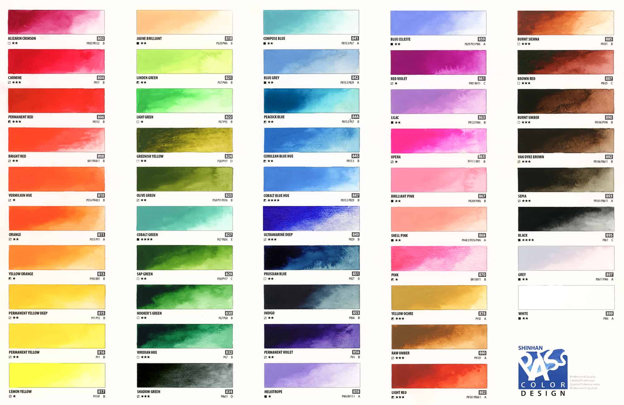 Shinhan Art Professional Designers Gouache color Paint Set 48 Colors Korea  Made