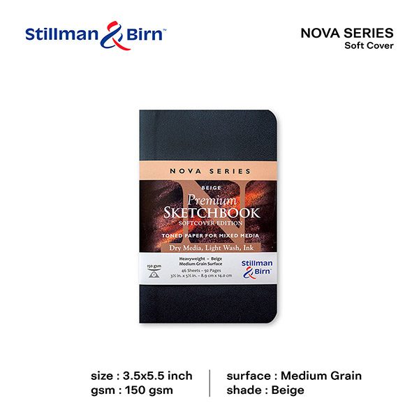 Stillman & Birn Nova Softcover Sketchbook, Beige, 3.5X5.5 Inches