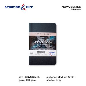 Stillman & Birn Nova Softcover Sketchbook, Black, 5.5x8.5 Inches